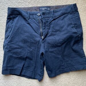 Abercrombie & Fitch Dark Blue Flat Front Shorts